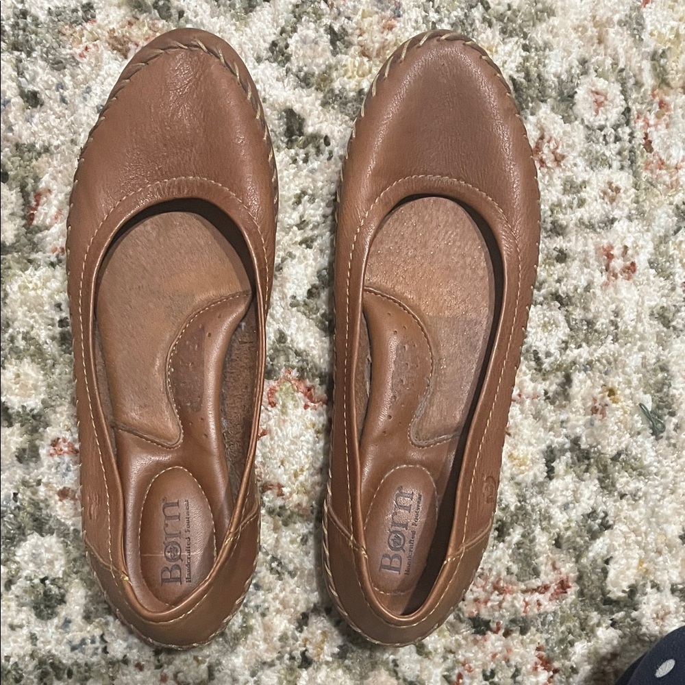 Born Women's Tan Leather Loafers